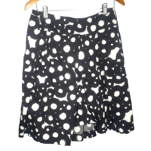 Sandro Sportswear Women's High Waist  Abstract Black White Skirt Size 8 - Picture 1 of 5